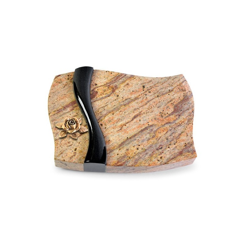 Grabstein Samba/Kashmir-Black Rose 4 (Bronze)