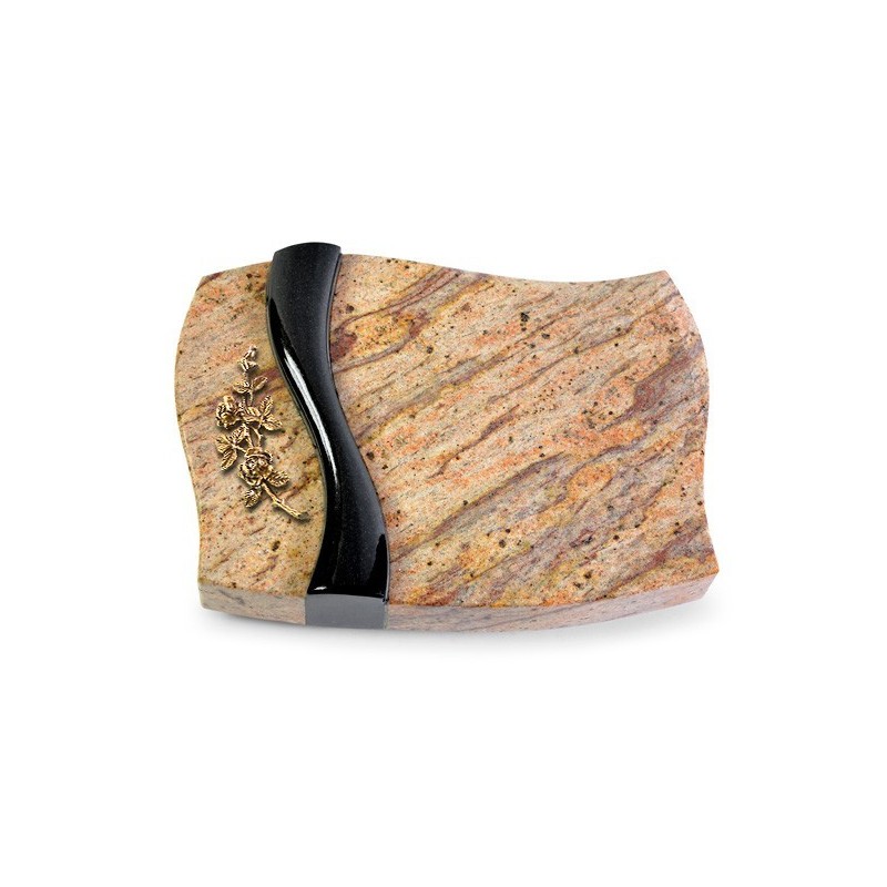 Grabstein Samba/Kashmir-Black Rose 5 (Bronze)