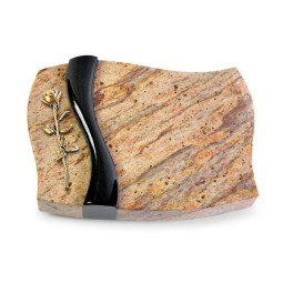 Grabstein Samba/Kashmir-Black Rose 12 (Bronze)