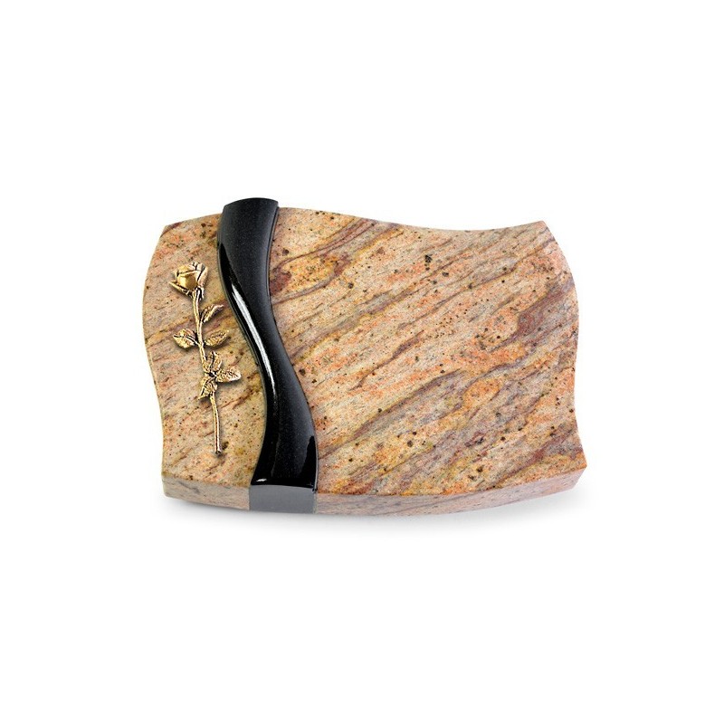 Grabstein Samba/Kashmir-Black Rose 12 (Bronze)