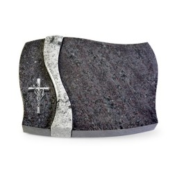 Grabstein Samba/Orion-Viskont Kreuz/Ähren (Alu)