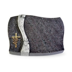 Grabstein Samba/Orion-Viskont Kreuz/Rose (Bronze)