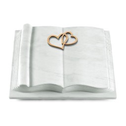 Grabbuch Antique/Omega Marmor Herzen (Bronze)