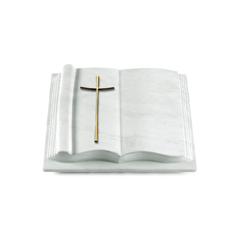 Grabbuch Antique/Omega Marmor Kreuz 2 (Bronze)
