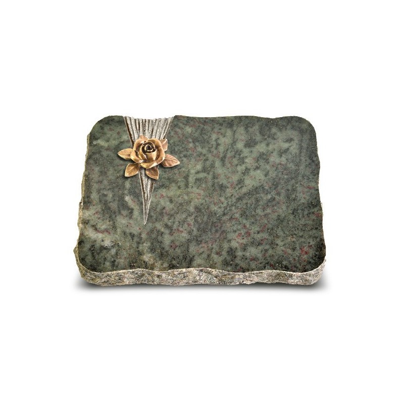 Grabplatte Tropical Green Delta Rose 4 (Bronze)