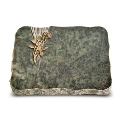 Grabplatte Tropical Green Delta Rose 6 (Bronze)