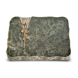 Grabplatte Tropical Green Delta Rose 12 (Bronze)