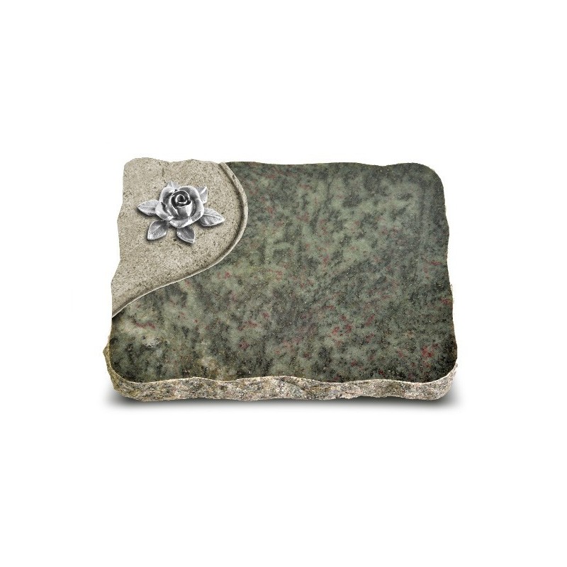 Grabplatte Tropical Green Folio Rose 4 (Alu)
