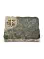 Grabplatte Tropical Green Folio Kreuz 1 (Bronze)