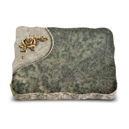 Grabplatte Tropical Green Folio Rose 1 (Bronze)