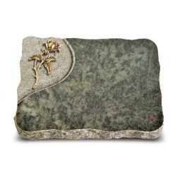 Grabplatte Tropical Green Folio Rose 2 (Bronze)