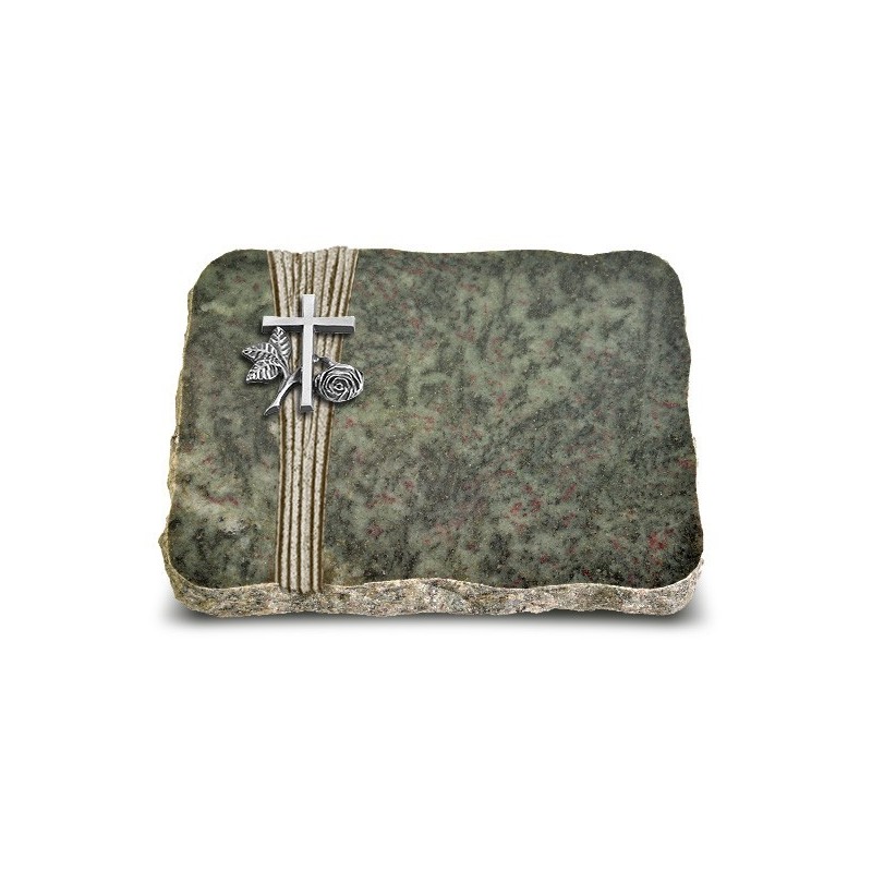 Grabplatte Tropical Green Strikt Kreuz 1 (Alu)
