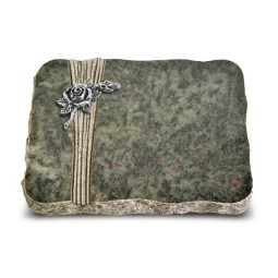 Grabplatte Tropical Green Strikt Rose 1 (Alu)