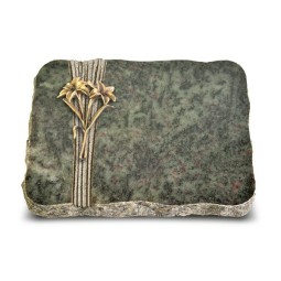 Grabplatte Tropical Green Strikt Lilie (Bronze)