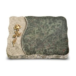 Grabplatte Tropical Green Wave Rose 7 (Bronze)