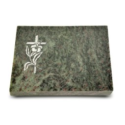 Grabtafel Tropical Green Pure Kreuz 3