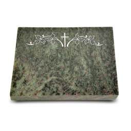 Grabtafel Tropical Green Pure Kreuz 5