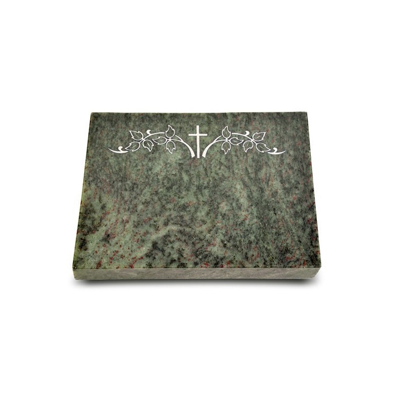 Grabtafel Tropical Green Pure Kreuz 5