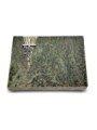 Grabtafel Tropical Green Delta Kreuz/Rose (Alu)