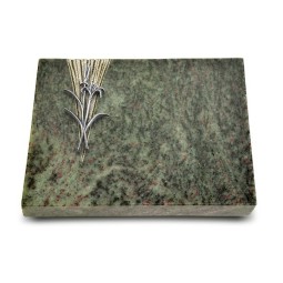 Grabtafel Tropical Green Delta Lilienzweig (Alu)