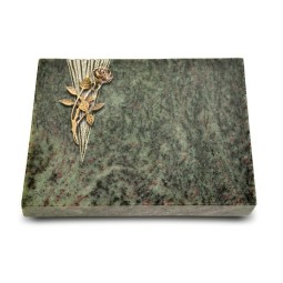 Grabtafel Tropical Green Delta Rose 6 (Bronze)