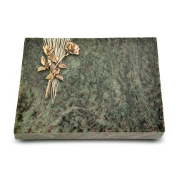 Grabtafel Tropical Green Delta Rose 10 (Bronze)