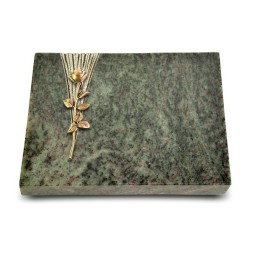 Grabtafel Tropical Green Delta Rose 12 (Bronze)