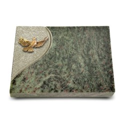 Grabtafel Tropical Green Folio Taube (Bronze)