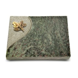 Grabtafel Tropical Green Folio Rose 3 (Bronze)
