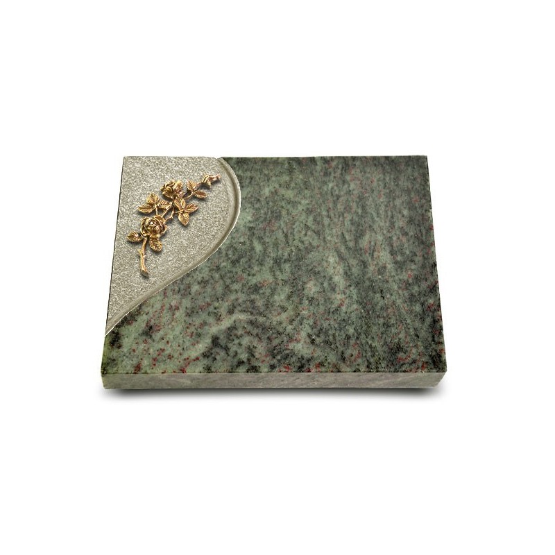 Grabtafel Tropical Green Folio Rose 5 (Bronze)