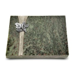 Grabtafel Tropical Green Strikt Rose 3 (Alu)