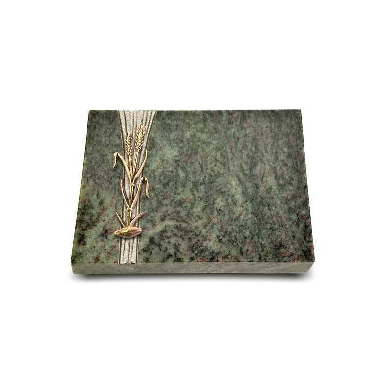 Grabtafel Tropical Green Strikt Ähren 2 (Bronze)