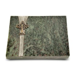 Grabtafel Tropical Green Strikt Baum 2 (Bronze)