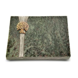 Grabtafel Tropical Green Strikt Baum 3 (Bronze)