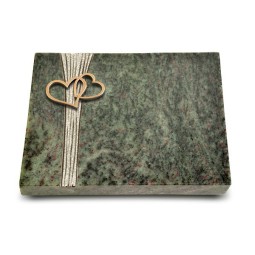 Grabtafel Tropical Green Strikt Herzen (Bronze)