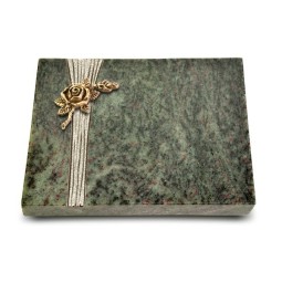 Grabtafel Tropical Green Strikt Rose 1 (Bronze)