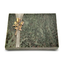 Grabtafel Tropical Green Strikt Rose 11 (Bronze)