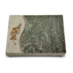Grabtafel Tropical Green Wave Rose 5 (Bronze)
