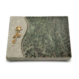 Grabtafel Tropical Green Wave Rose 7 (Bronze)