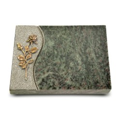 Grabtafel Tropical Green Wave Rose 13 (Bronze)