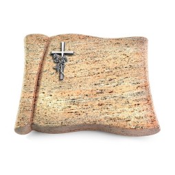 Grabbuch Voltaire/Raw Silk Kreuz/Rose (Alu)