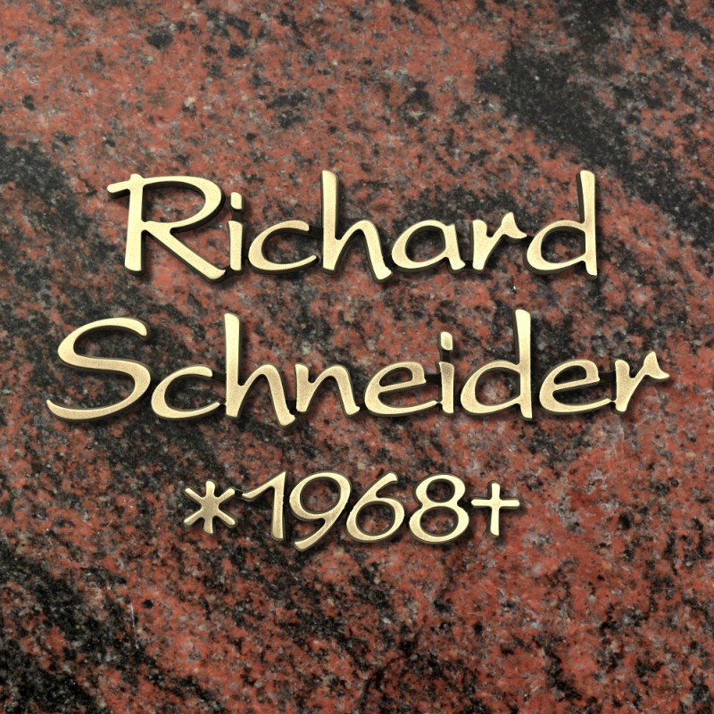 MB2 1x Metall-Schriftzeichen aus Bronzeguss