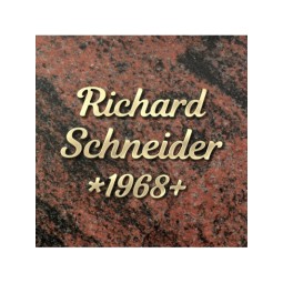 MB4 1x Metall-Schriftzeichen aus Bronzeguss