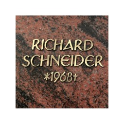 MB6 1x Metall-Schriftzeichen aus Bronzeguss