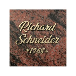 MB8 1x Metall-Schriftzeichen aus Bronzeguss