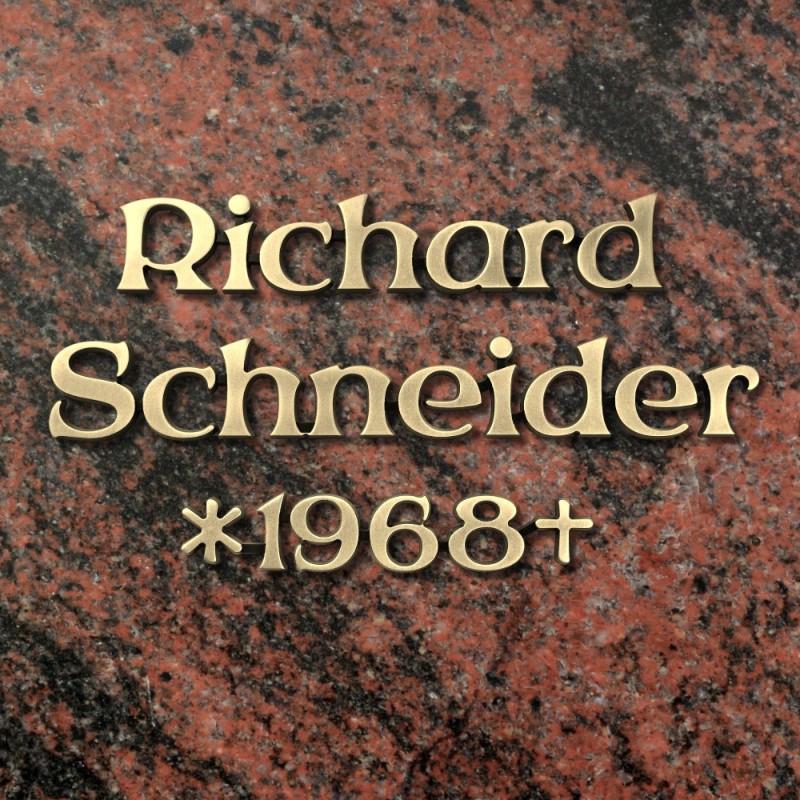 MB10 1x Metall-Schriftzeichen aus Bronzeguss