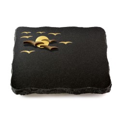 Grabplatte Indisch Black Vogelschwarm