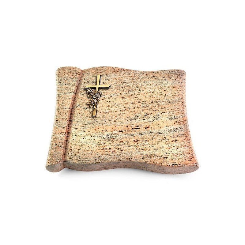 Grabbuch Voltaire/Raw Silk Kreuz/Rose (Bronze)