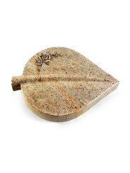 Grabstein Folia/New-Kashmir Rose 1 (Bronze)