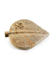 Grabstein Folia/New-Kashmir Rose 4 (Bronze)